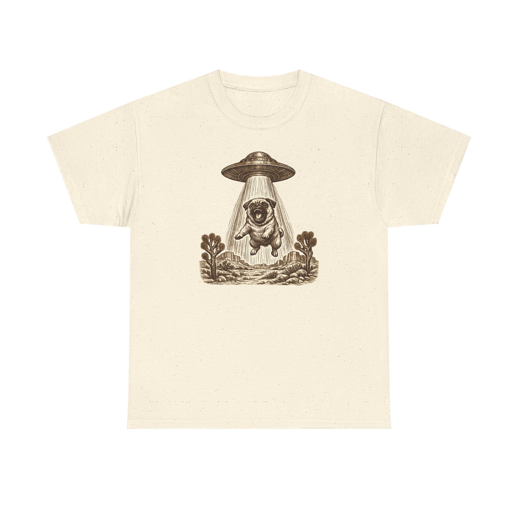 Vintage Abducted Pug Desert T-shirt