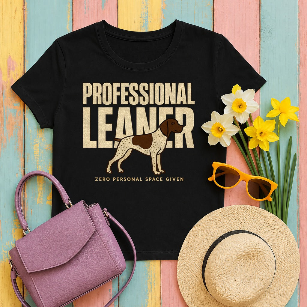 German Shorthaired Pointer Professional Leaner T-shirt in Black