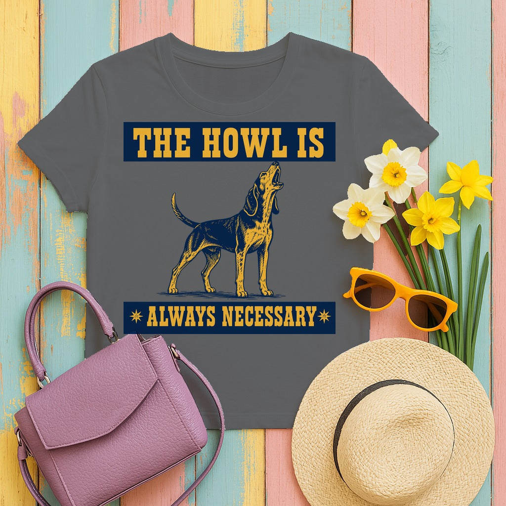 The Howl Is Always Necessary Coonhound T-Shirt in Graphite Heather