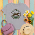 Curly-Coated Retriever Stay Wild Chase Squirrels Tee in Athletic Heather