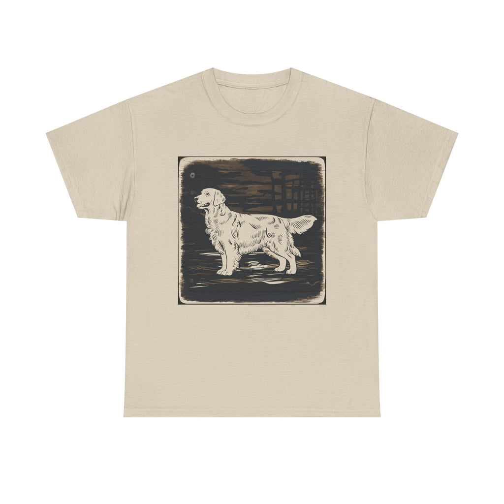Golden Retriever Woodcut Style T-Shirts