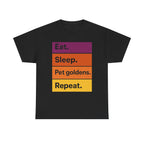 Eat Sleep Pet Goldens Repeat Graphic Tee