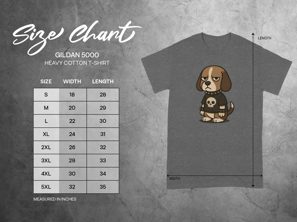 Sad Bulldog with Skull Shirt Design on Gray T-Shirt