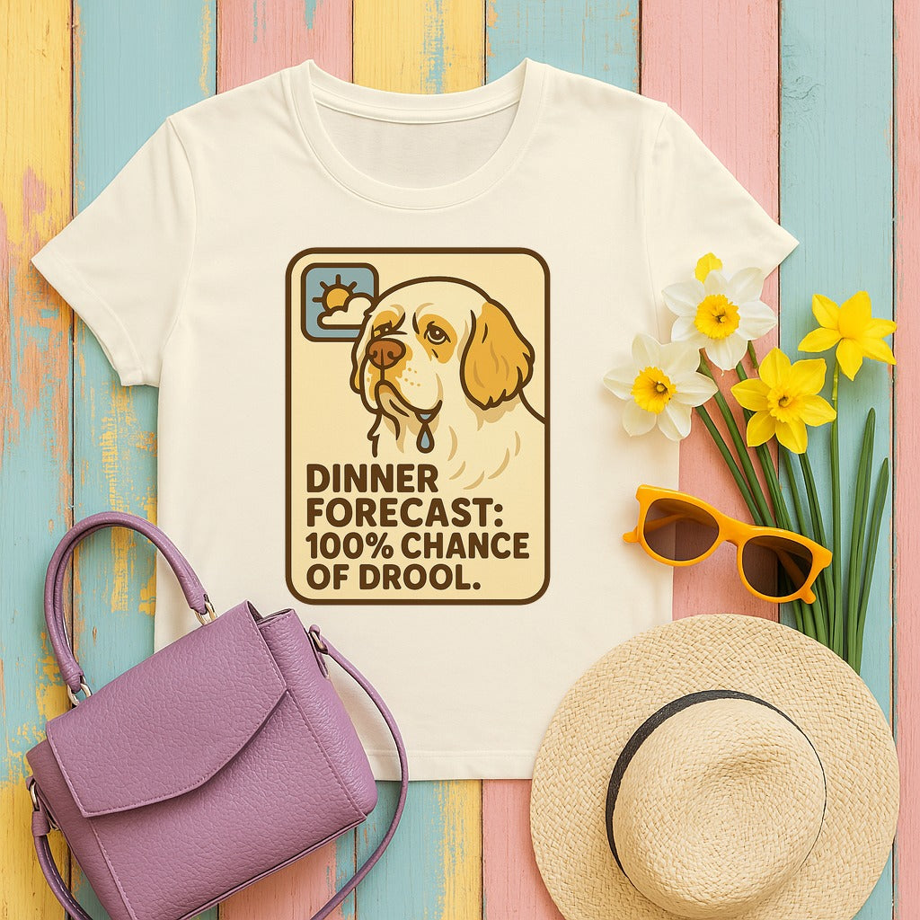Clumber Dinner Forecast Tee in Natural