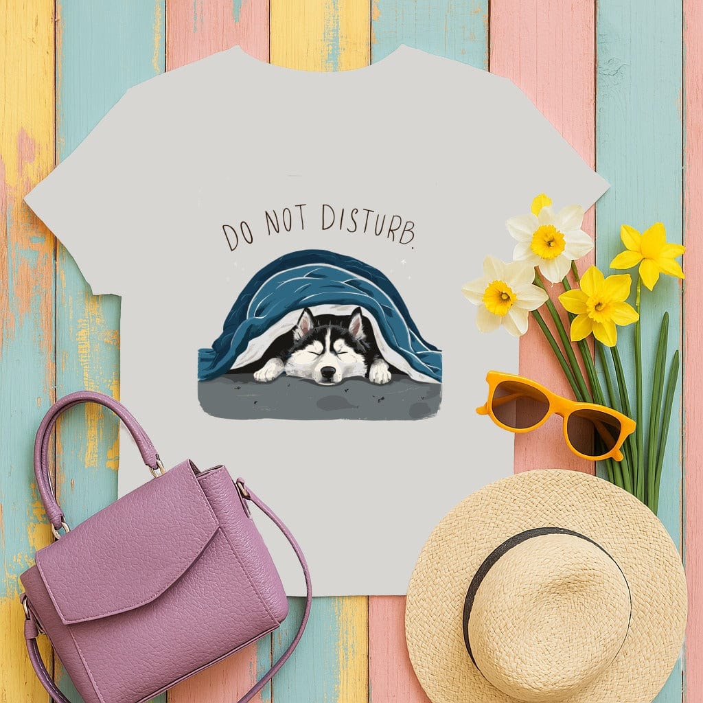 Do Not Disturb Sleeping Husky Graphic Tee product type
