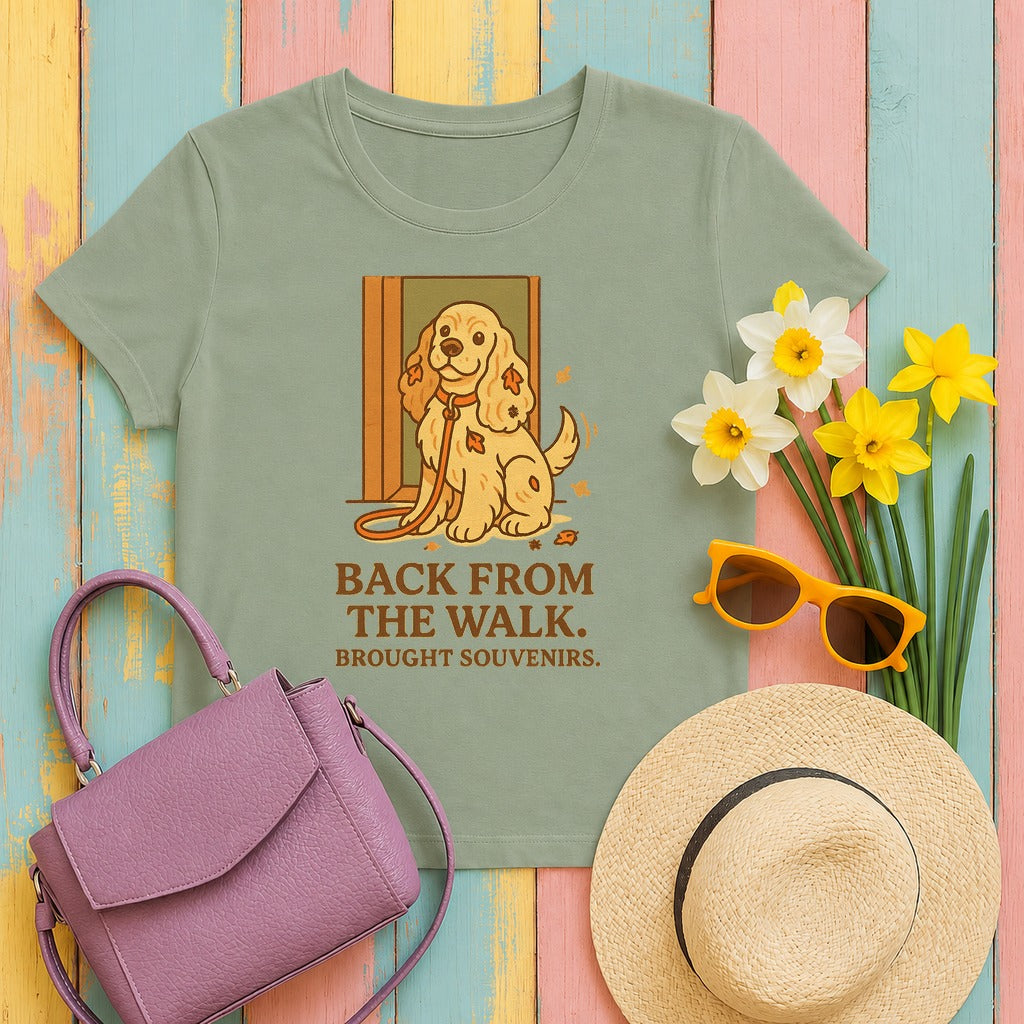 Cocker Brought Souvenirs Tee in Sage
