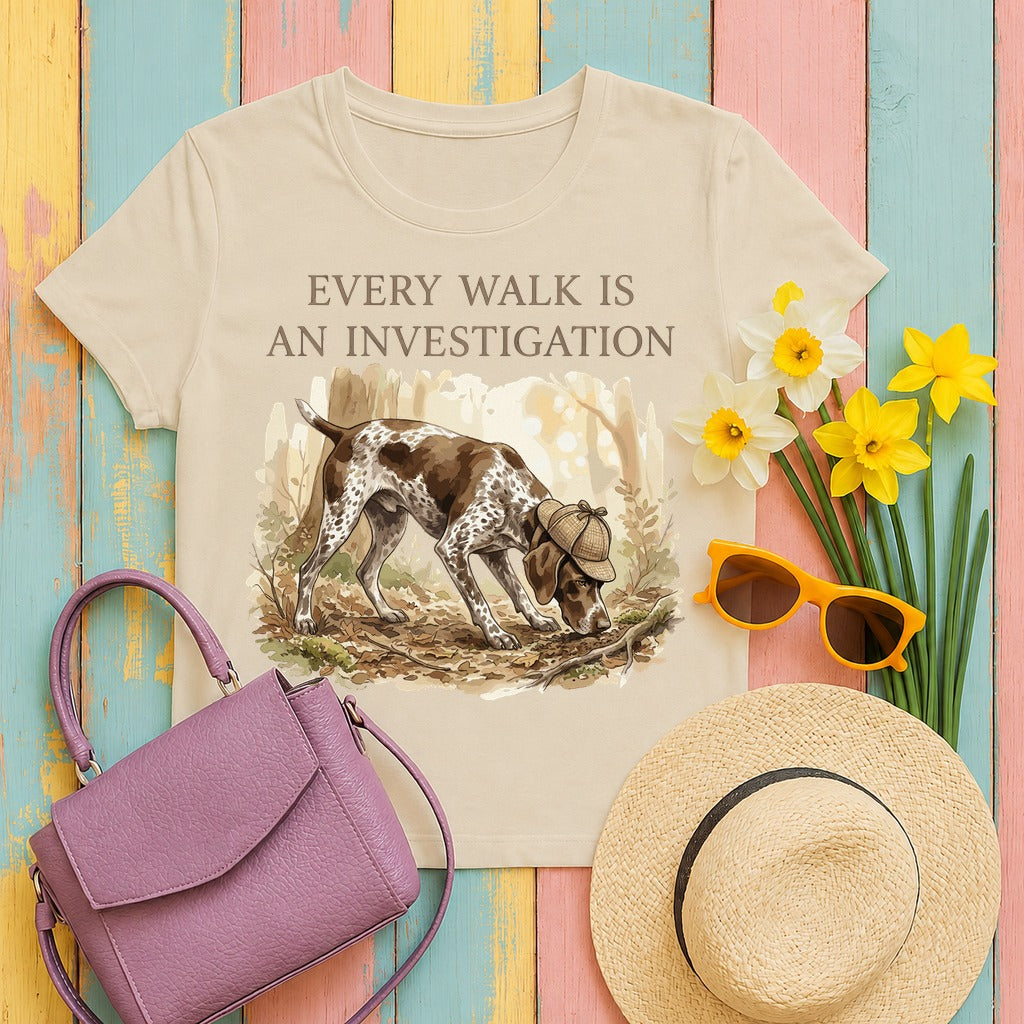 Every Walk an Investigation GSP T-Shirt in Sand
