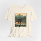 American Water Spaniel Slow Down Chase Squirrels Tee