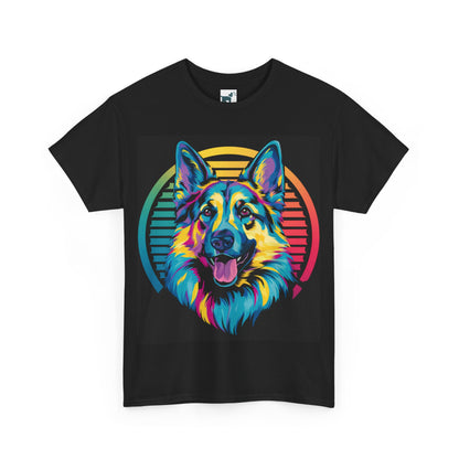 German Shepherd Retro Colorful T Shirt