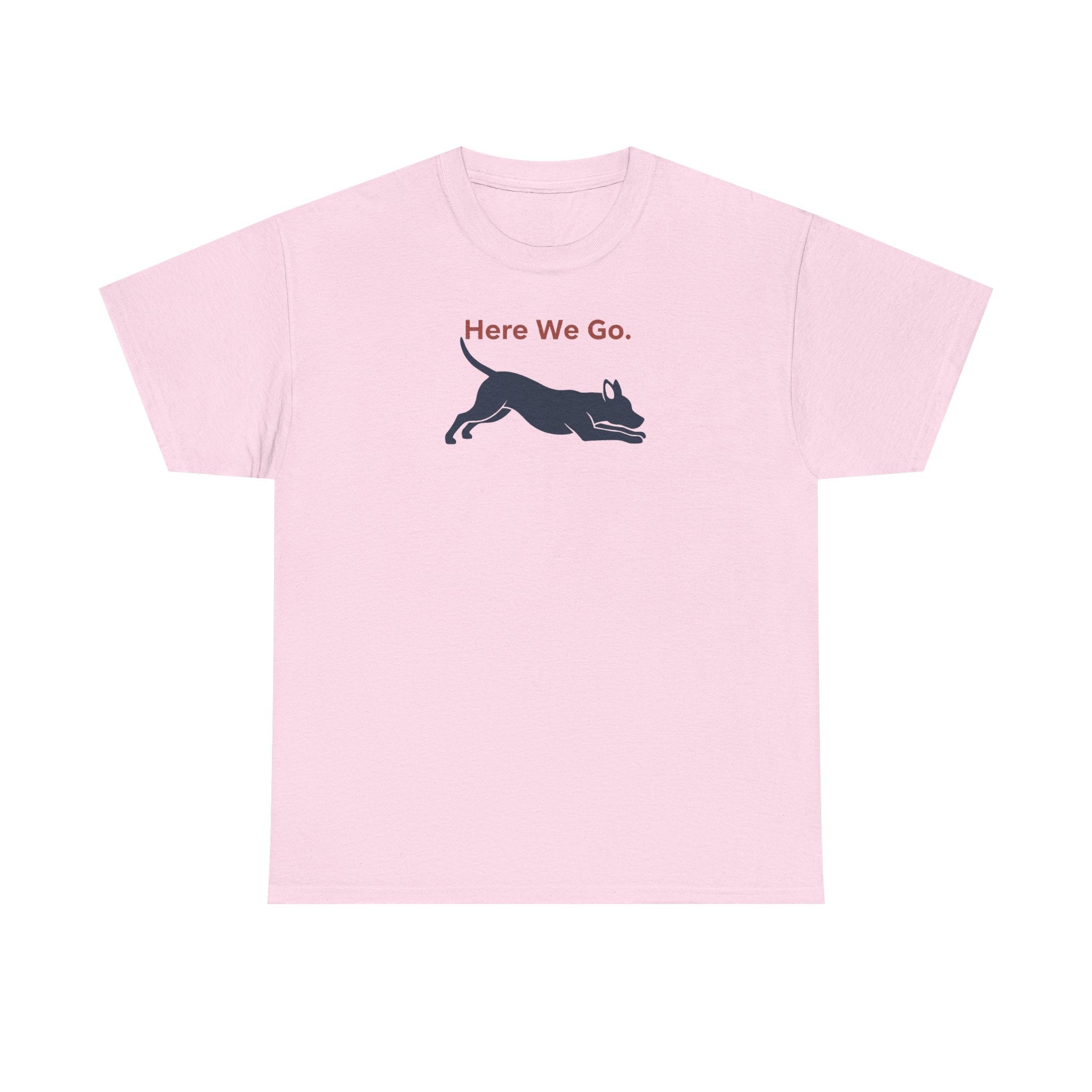 Here We Go. Dog Running Silhouette T-Shirt