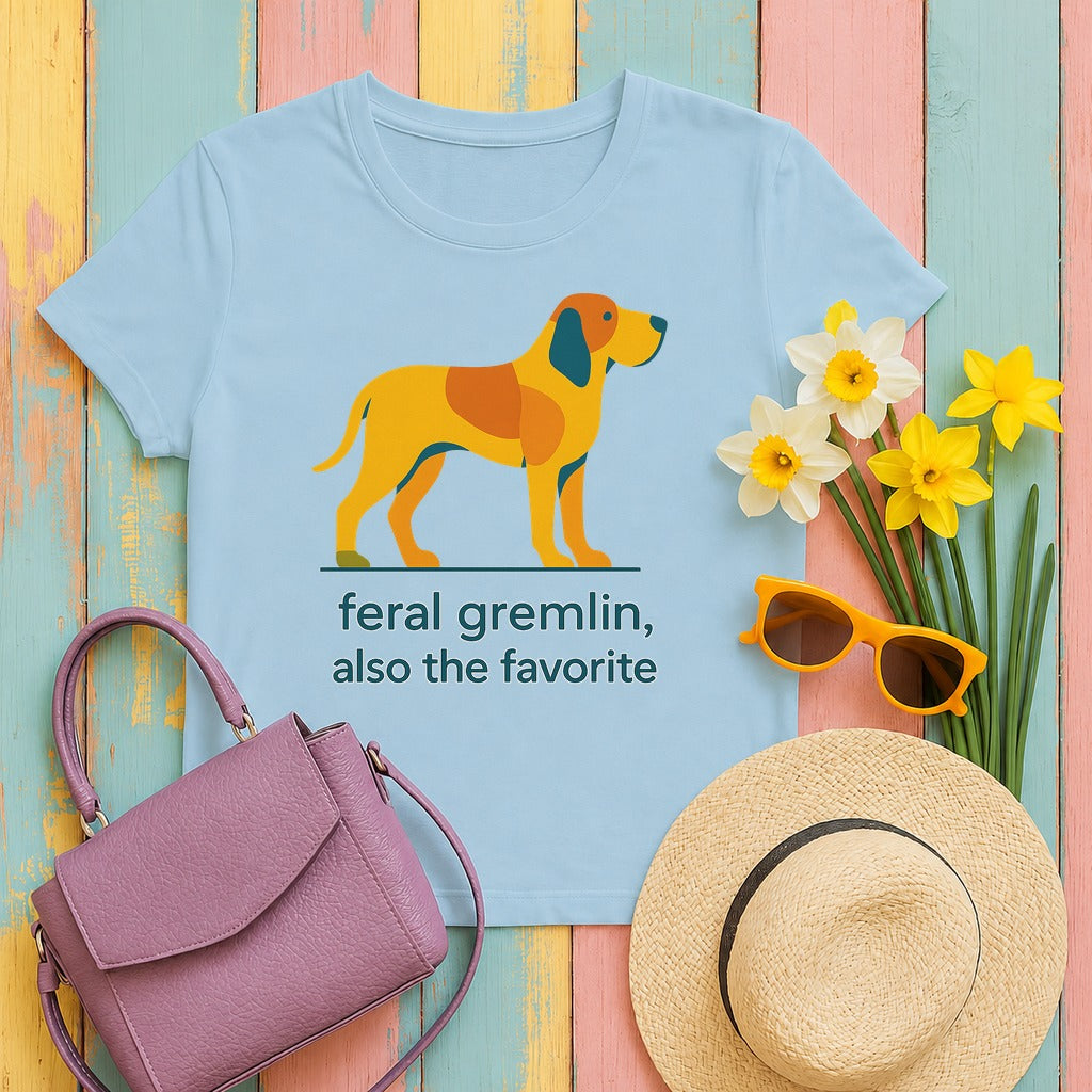 Bracco Italiano Feral Gremlin Tee in Light Blue