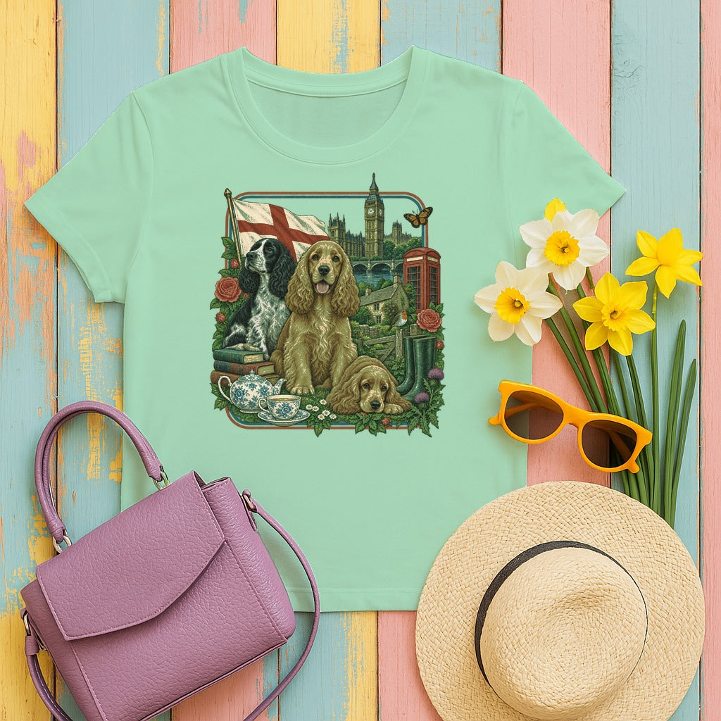 Cocker Spaniel England Heritage tee, Mint