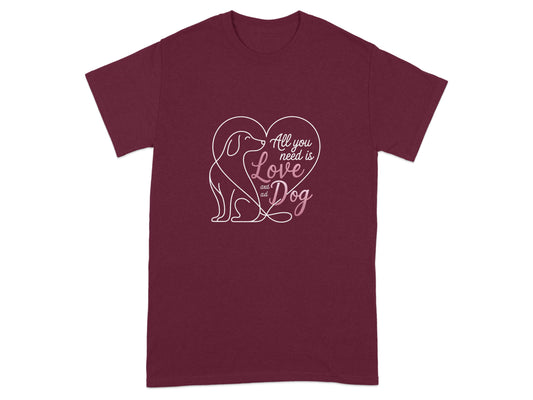 All You Need Is Love And Dog Print T-Shirt product