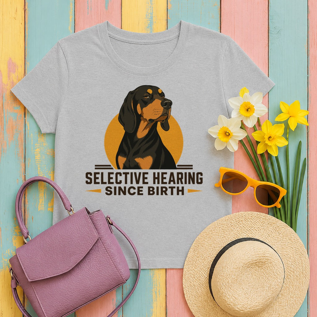 Selective Hearing Coonhound T-Shirt in Sport Grey