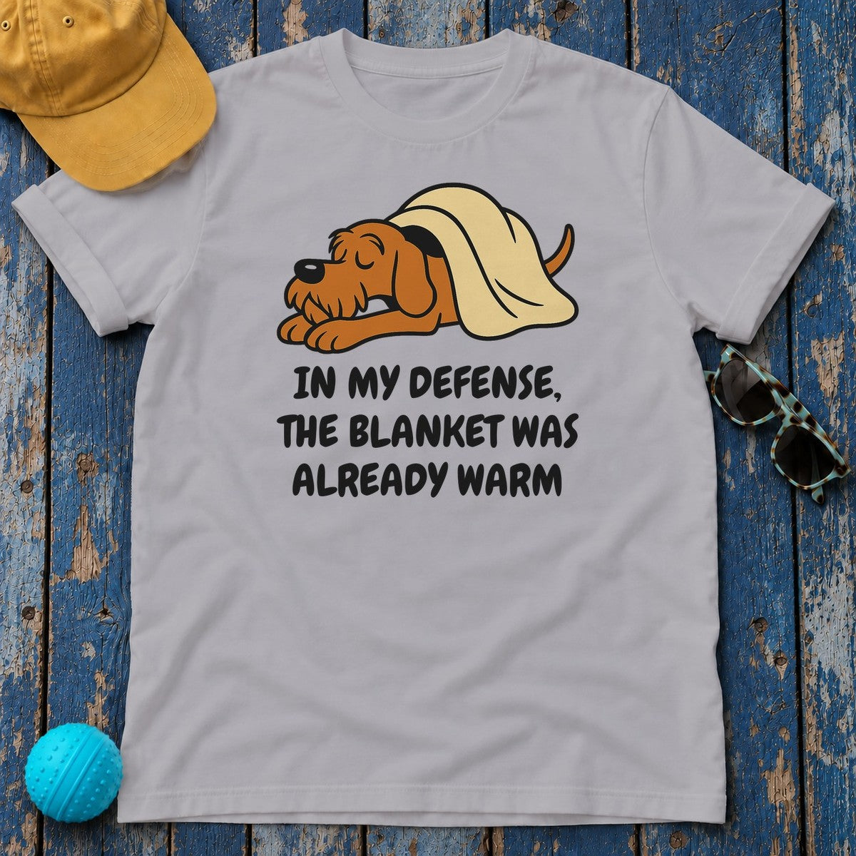 Wirehaired Vizsla Blanket Was Already Warm Tee in Athletic Heather