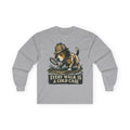 Beagle Detective Cold Case Long Sleeve Tee in Sport Grey