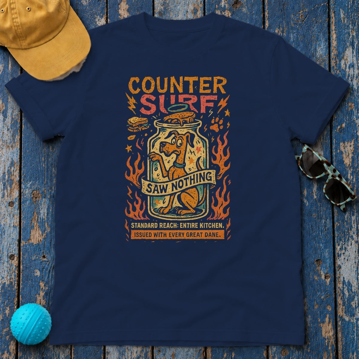 Great Dane Counter Surf T-Shirt in Navy