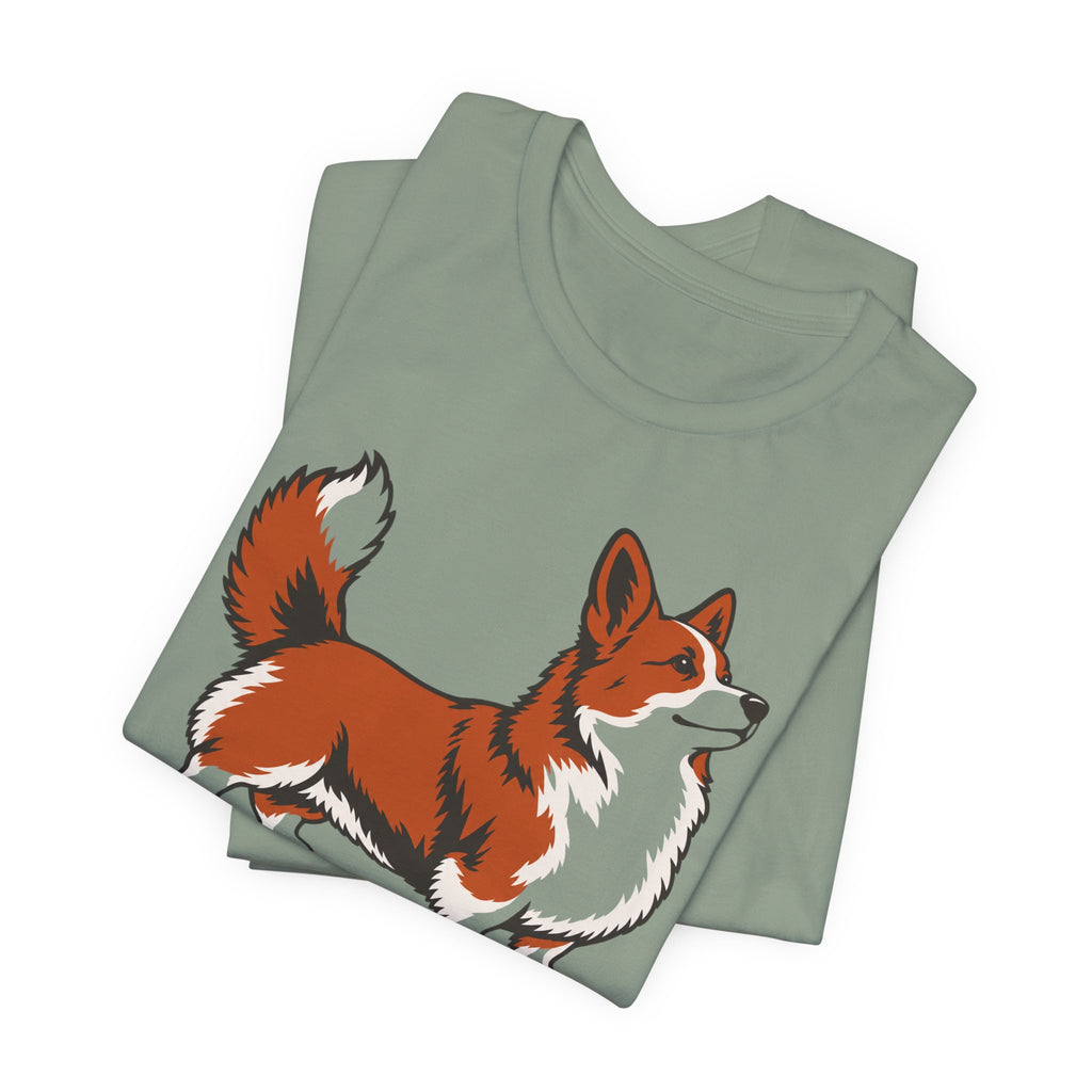 Thoroughbred Heart Footstool Legs Corgi T-Shirt