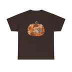 Pumpkin Full of Cute Sleeping Puppies Autumn Vibes T-Shirt