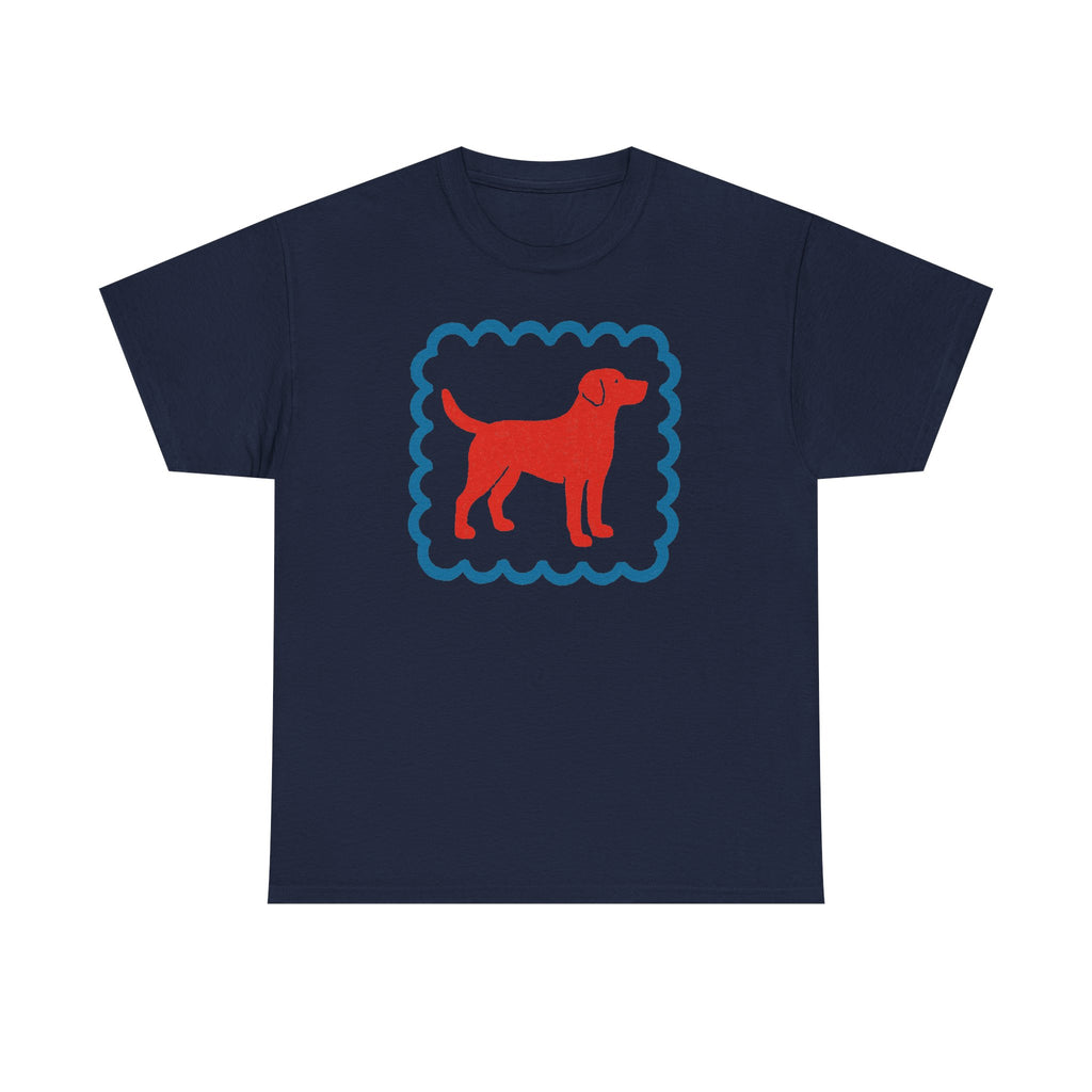 Cute Labrador Retriever Drawing With Border Style Frame Artistic T-Shirt
