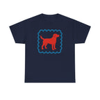 Cute Labrador Retriever Drawing With Border Style Frame Artistic T-Shirt