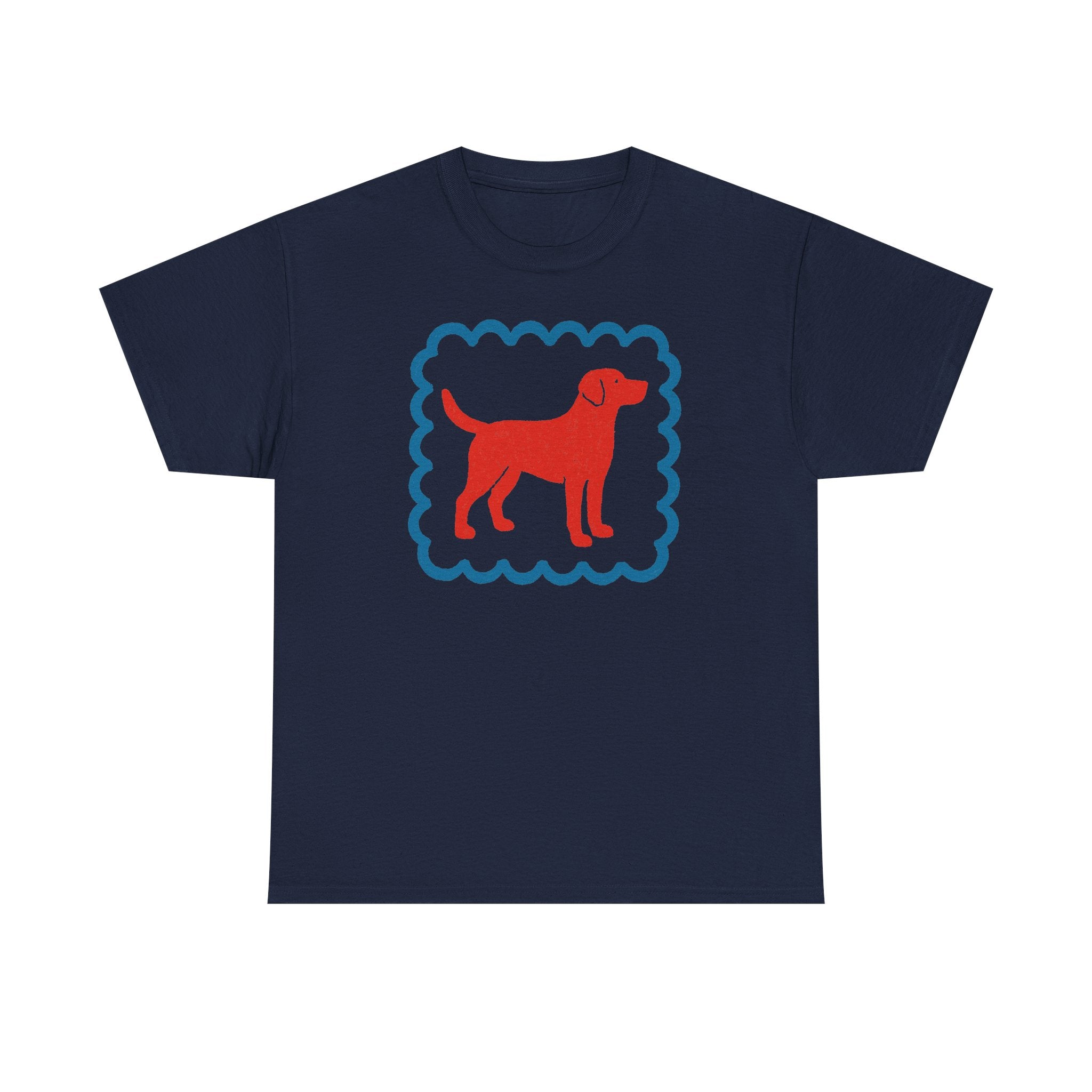 Cute Labrador Retriever Drawing With Border Style Frame Artistic T-Shirt