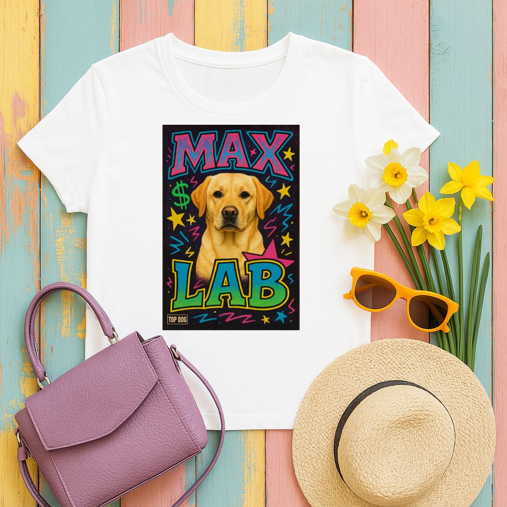 Bright Graphic Max Lab Dog Themed T-shirt product