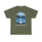 Paws and Reflect White Dog T-Shirt