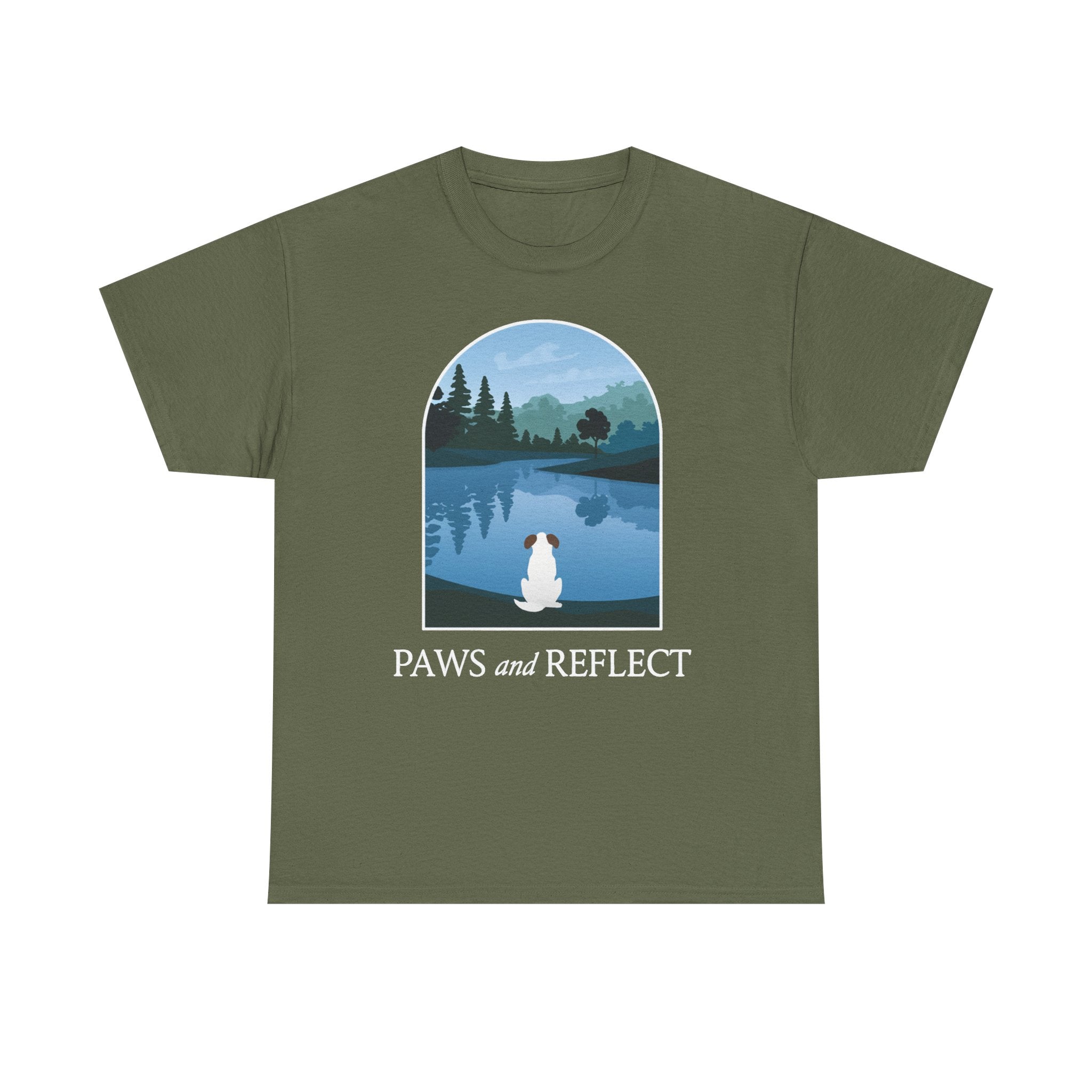 Paws and Reflect White Dog T-Shirt
