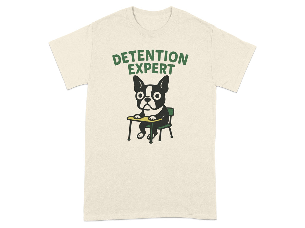 Detention Expert Dog Cartoon Graphic T-Shirt