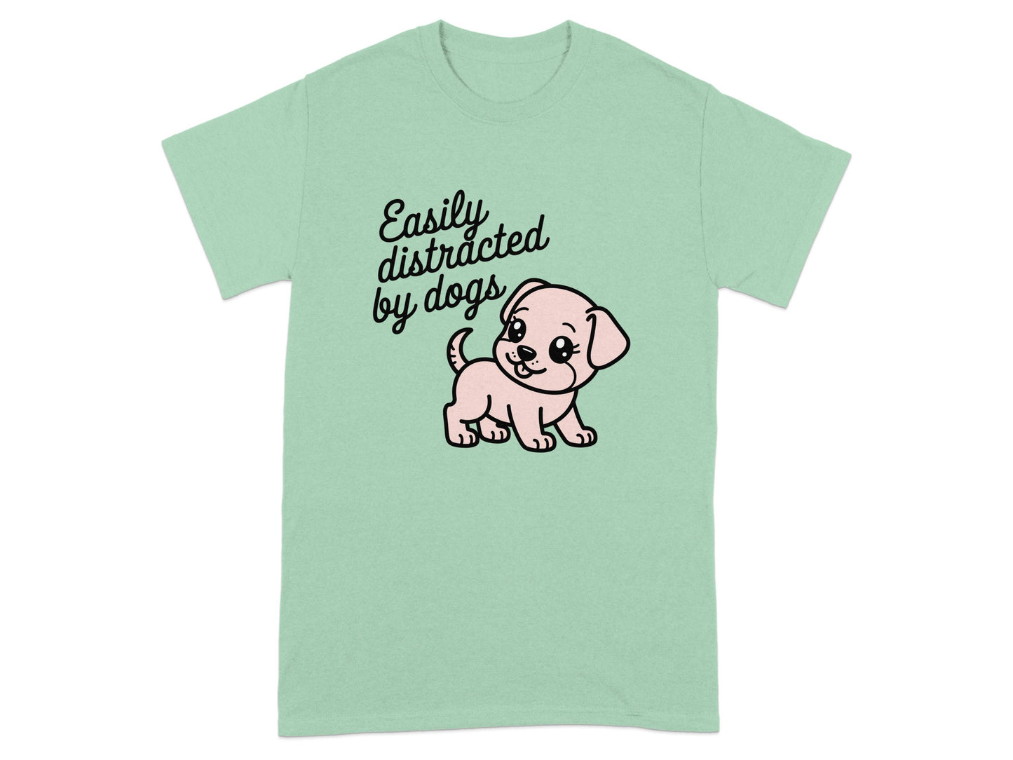 Easily Distracted By Dogs Cute Funny Graphic Tee product