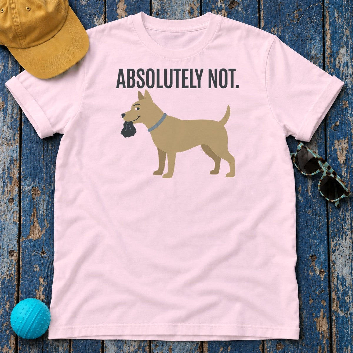 Absolutely Not Humor T-Shirt in Light Pink