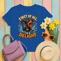 The Delightful Dachshund Splash T-Shirt in Royal
