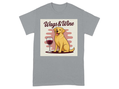 Wags and Wine with Yellow Labrador T-shirt product
