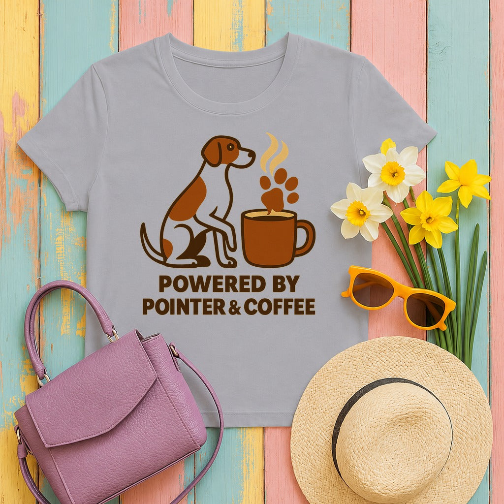 Powered by Pointer & Coffee T-shirt in Athletic Heather