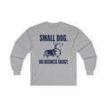Big Business Energy Corgi Long Sleeve Tee in Sport Grey
