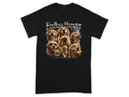 Black t-shirt with "Endless Hunger" text and graphic of several golden retrievers.