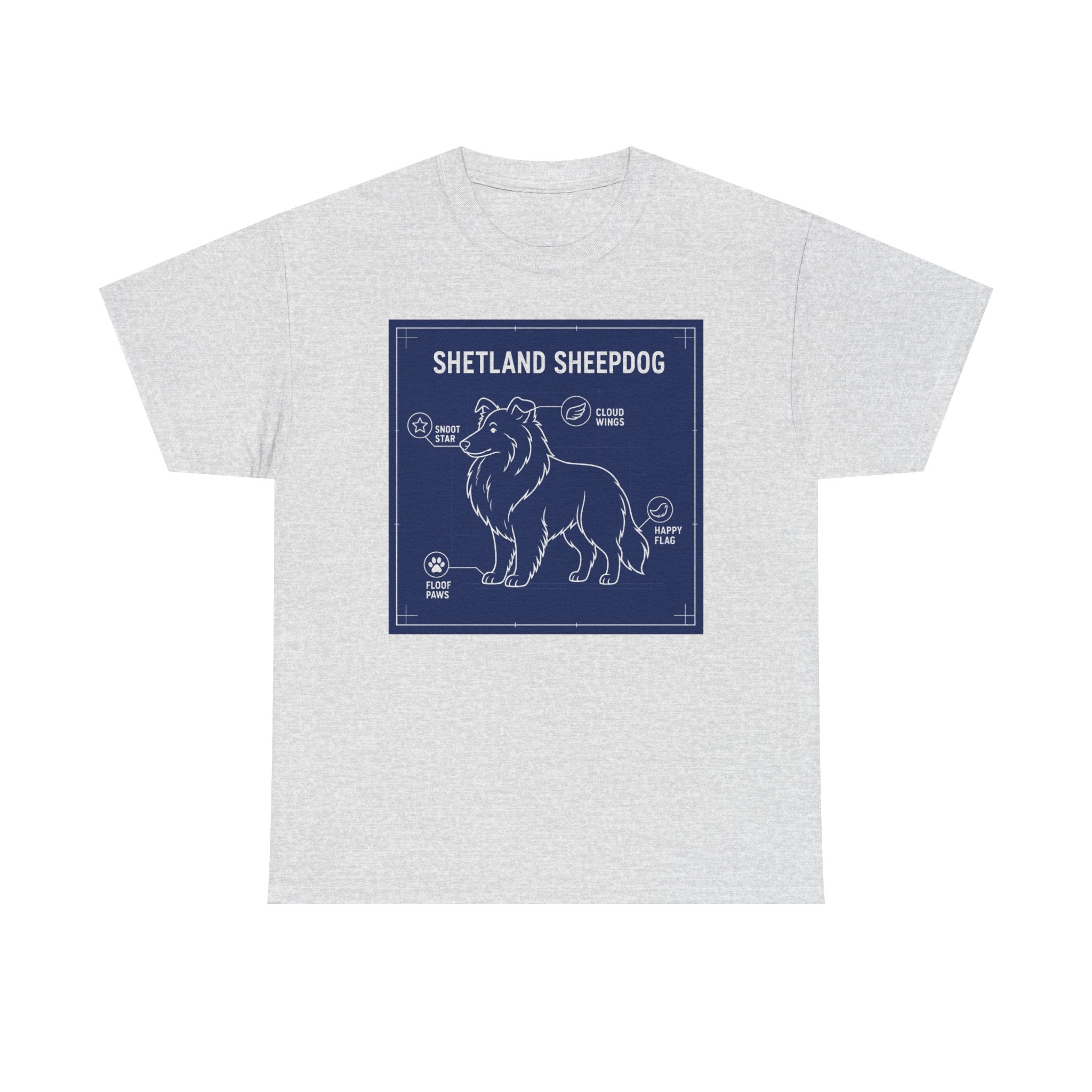 Shetland Sheepdog Blueprint T-Shirt