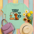 Vizsla Logic Flowchart Premium T-Shirt in Mint Green