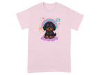 Cute Puppy with Butterflies and Rainbow T-Shirt