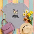 English Setter Lower Your Expectations Tee in Athletic Heather