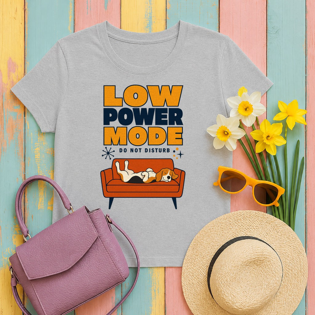The Low Power Mode Beagle T-Shirt in Sport Grey