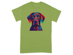 Colorful Geometric Dog Design Graphic Tee