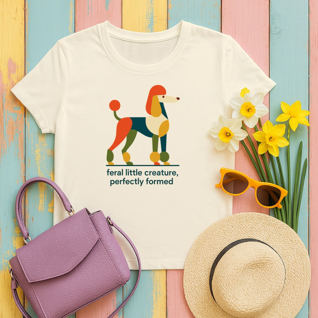 Perfectly Feral Poodle T-Shirt in Natural