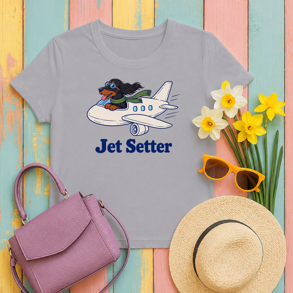 Gordon Setter Jet Setter Tee in Athletic Heather