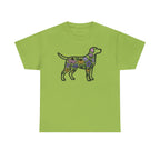 Dog Silhouette Filled with Flowers Graphic Art T-Shirt