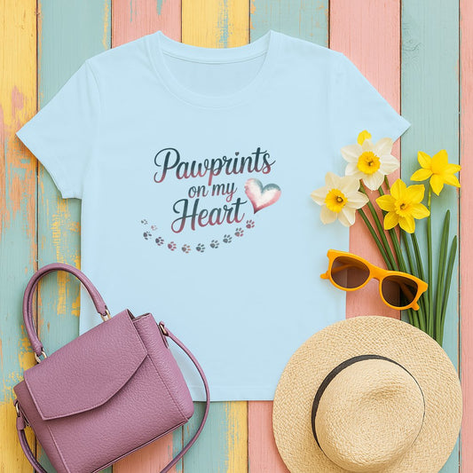 Pawprints on My Heart Cute Graphic Tee product