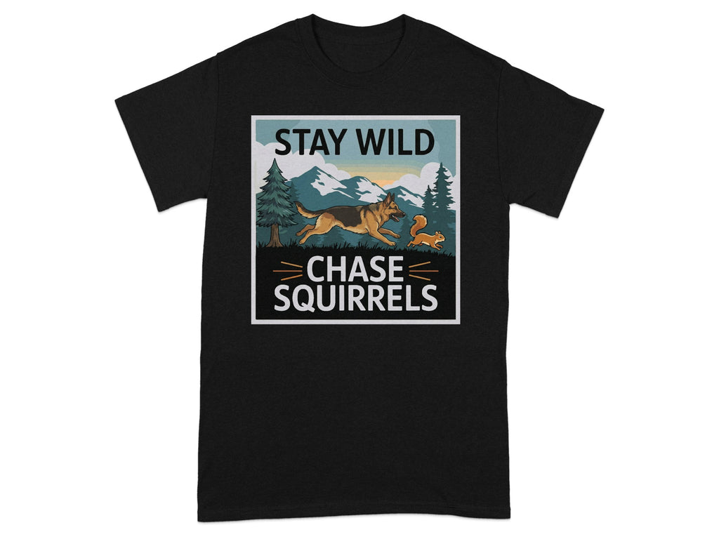 Stay Wild Chase Squirrels Graphic T-Shirt