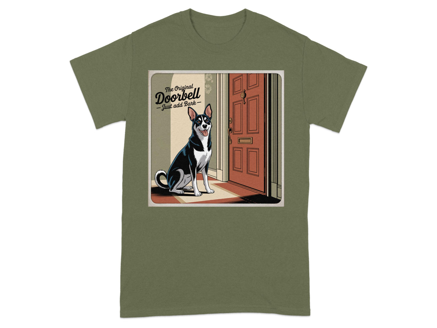 Funny Dog Original Doorbell Just Add Bark Statement T-shirt product type