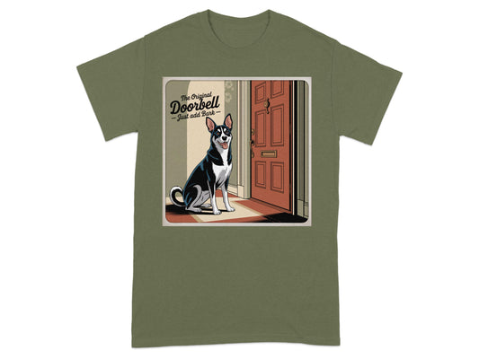 Funny Dog Original Doorbell Just Add Bark Statement T-shirt product type